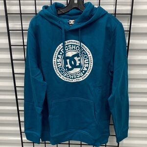 DC Men's Teal Hoodie with Logo